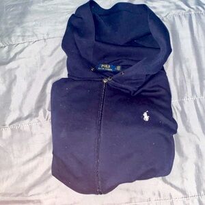 Navy Blue Polo Ralph Lauren Zip Up Hoodie